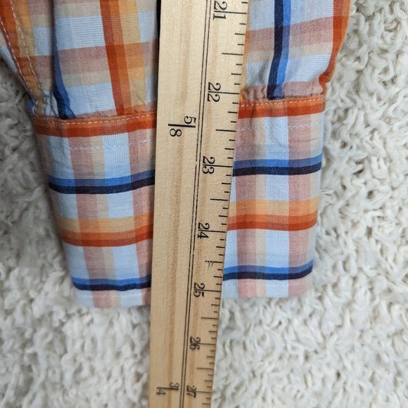 B'52* Men's Long Sleeve Button Down Curved Hem NO Pockets Shirt~ Size Large - Picture 7 of 8